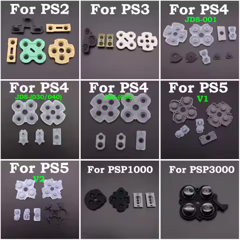 For PS4 JDM-001/010 JDS-030/040/050/055 Silicone Conductive Rubber Button D Pad For PS5 PS4 Pro PS3 