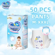 More Pure 50pcs Baby Disposable Diapers Pants Breathable Diaper for Baby Diapers Pants