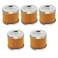 TEMU ชุดไส้กรองน้ำมันเครื่องมอเตอร์ไซค์ 5 ชิ้น ใช้ได้กับ HJ125K, GN125, EN125, GS125 และอะไหล่เสริมอ