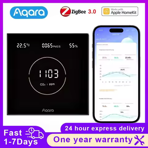 NEW Aqara Air Quality Monitor Panel S1 Omni Directional Air CO2 PM2.5 Temperature Humidity Monitorin