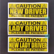 CAR STICKER for NEW DRIVERS, LADY DRIVERS, or NEW LADY DRIVERS