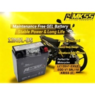 READY STOCK MKSS Gel Battery YB5L-BS (12N5L BS) - LC135 V1 / Ex5 Starter / Dream Starter / Kriss100 