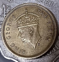 1949英皇喬治六世-香港五仙硬幣