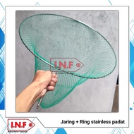 Serokan ikan super kuat / serok ikan ring stainless padat / jaring serokan ikan / serokan ikan besar