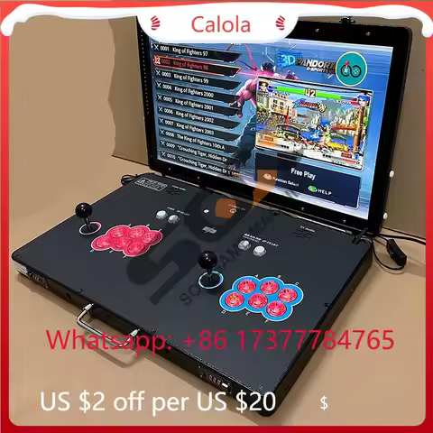 27" Coin Operated Arcade Fighting Game Machine Pandora Box 9D King of Fighters Game Cabinet