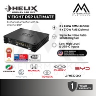 HELIX NEXT V EIGHT DSP ULTIMATE - 8-channel car audio amplifier with 14-channel DSP, 12-channel high
