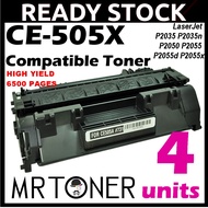 4x HP CE505X 05X High Yield Compatible Toner LaserJet P2055d P2055dn P2055x