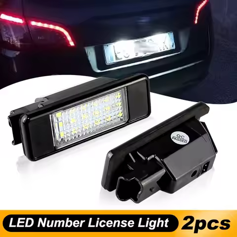 2x LED Number license plate light For Peugeot 106 1007 207 307 3008 406 407 607 For citroen C2 C3 C4