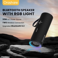 Orashare BS04 Ultra Portable Bluetooth Speaker 30W Deep Bass TWS Stereo with RGB Outdoor Speaker