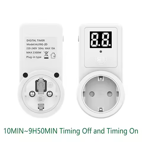 Digital Countdown Timer Smart Control Plug-In Switch Socket Auto Power Off Electronic Device Intelli