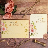 Iridescent Paper Wedding Invitations [Including printed content] - Combo of 50 Cards