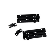 TEMU 2pcs Of Stainless Steel Bolts - Matte Black Metal Sliding Lock With Installation Screws, Suitab