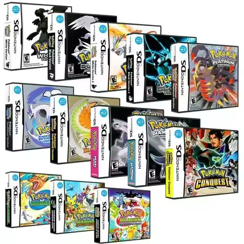 NDS Game Card Anime Peripheral Nds Game Card Pokemon Single Card Black Box Us Version Cartoon Englis