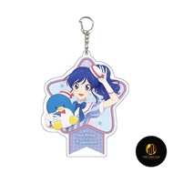 Aikatsu video gameHoshimiya Ichigo Kiriya Aoi Shibuki Ran Anime Doll Keychain Acrylic Face Keychain