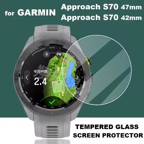5PCS Smart Watch Screen Protector for Garmin Approach S70 47mm / Approach S70 42mm Tempered Glass An