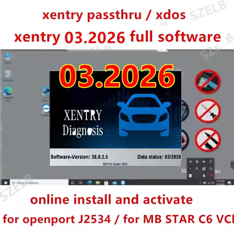Xentry Passthru 2026.03 Full Diagnostic Software Remote Install DTS WI.S EPC Starfide.r Vediam.o for