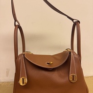 Hermes 愛馬仕Lindy26 金棕金釦 TOGO皮 完美😍