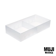 มูจิ กล่องจัดระเบียบมีฉากกั้น - MUJI PP Desk Storage Box (10 × 20 × 4 cm)