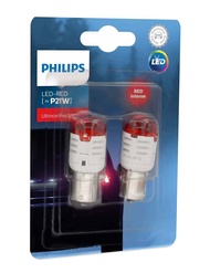 PHILIPS P21W LED / P21/5W LED (RED) หลอดท้าย ไฟเบรค Ultinon Pro3000 ไฟสัญญาณ LED (1 จุด / 2 จุด แบบเ
