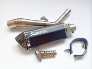 สลิปออน GPX DEMON Gr200R แสตนเลส+ปลายท่อAK14 นิ้วดำปากเคฟล่า