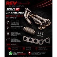 obx® racing extractor myvi 1.3 1.5 & alza 1.5 2011-2017 4x2x1 4-2-1 extractor with gasket Model i000