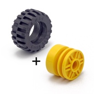 COOLPON|This Is LEGO Lego's Parts 92402 Tire 30.4 x14+55981 Wheel Frame 18d.x14
