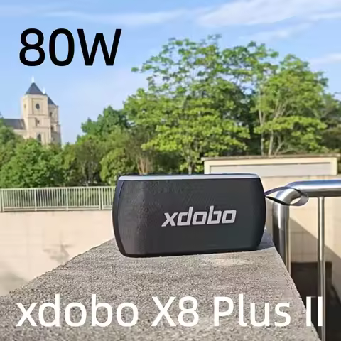 Outdoor portable Xdobo X8 Plus II wireless Bluetooth speaker RGB light 80W high-power 360 degree sur