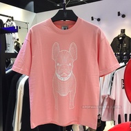 Life WORK เสื้อยืดลําลอง คอกลม ทรงหลวม สีพื้น แฟชั่น