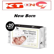 AC-Applecrumby Chlorine Free Baby Diapers Tape - 80pcs Newborn Size 1 Box = ( 4pcs x 20Packs ) Ready Stock