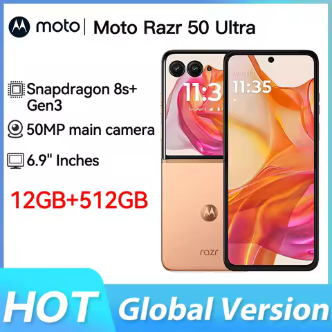 Global version Motorola Moto Razr 50 Ultra 5G Snapdragon 8s Gen 3 6.9“ POLED Folded Screen 165Hz 50M