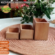 WOODEN BOX STORAGE 10x8x6 cm Multipurpose WOODEN STORAGE BOX 8