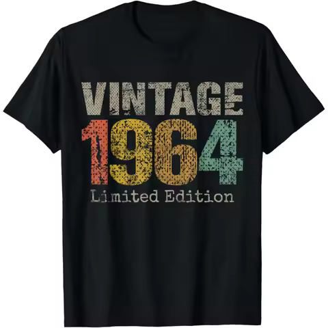 Vintage 1964 Limited Edition 61st Birthday Gifts 61 Year Old T Shirts Humor Streetwear Tee Short Sle