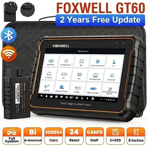 Foxwell GT60 OBD2 Automotivo Scanner 24+ Reset ABS SAS TPMS Reset ODB 2 OBD2 Scanner Bluetooth All S
