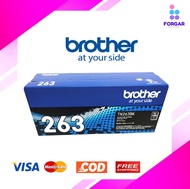 Brother TN-263 BK Black หมึกโทนเนอร์ สีดำ ของแท้ (ปริมาณการพิมพ์ 1400 หน้า)