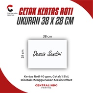 Custom 1/2 Color Food Grade Baking Paper 38x28cm