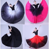 [8 Colors Styles] 360 Degree Dance Practice Skirt Costume 720 Large Swing Female Half-Length Long Gr