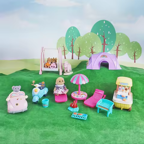 1/12 Mini Furniture Model Outdoor Barbecue Dollhouse Ornament Miniature Model Family Play Series Pla