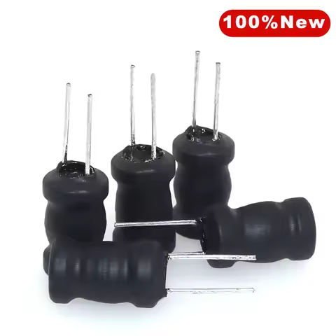 5PCS 1000mH 10 * 15.5mm Power Inductor 1H Inline Inductor 1000000uH DIP-2
