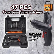 Cordless Electric Screwdriver Drill 47PCS Rechargeable High Power 3.6V Hand Drill Battery Drill Repa