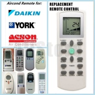 ALi Remote Control for Daikin York Acson Aircond Daikin York Acson Air Conditioner Penyaman Udara