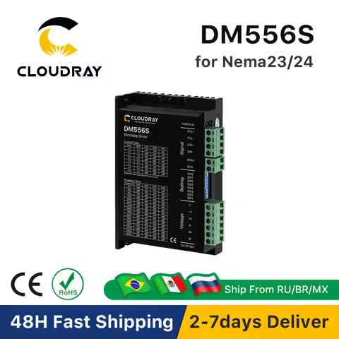 DM556S 2 Phase Stepper Motor Driver 18-50VDC 1.4-5.6A Stepper Motor Controller for Nema17 Nema23 Nem