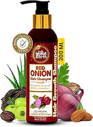 Red Onion Shampoo with Caffeine, Curry Leaf, and Indian Alkanet Root – Advanced Formula for Hair Fal