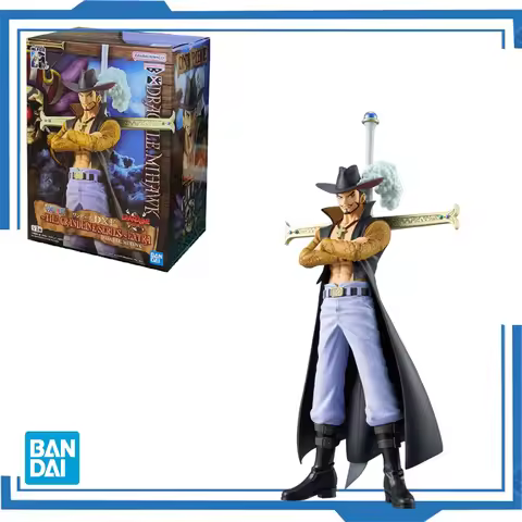 Bandai original Banpresto Anime One Piece DXF The Grandline Series Extra Dracule Mihawk PVC Action F