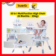Bueno Grow360 10in1 Multifunction High Chair & Activity Center (6 Months to 25kg)