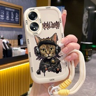 Casing hp for OPPO A58 4G A78 4G A58 5G A58X 5G A78 5G A1X 5G A2X 5G Case Casing Cat Fight Pattern C