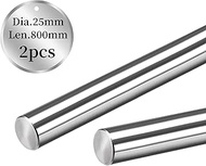BELLA BAYS 2pcs 25mm x 800mm (0.984 x 31.5 inches) Metric Linear Motion Rod Case Hardened Chrome Pla