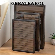 GREATESKOL A4 File Box, A4 Dustproof Certificate Storage Box, Durable Multifunctional Plastic Transp