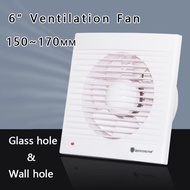 【home &amp; Living】 【Ready Stock】 6 Inch Kitchen Bathroom Glass Window Mount Wall Ventilation Exhaust Fan 150mm