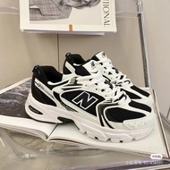 Stock NEW BALANCE NB 530 SERIES VINTAGE FASHION CASUAL SHOES SNEAKERS for men and women Black and white