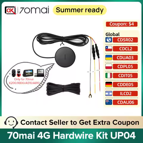 70mai 4G Hardwire Kit UP04 Only for 70mai Dash Cam Omni X200 / 70mai 4k A810 dash cam / 70mai Dsh Ca